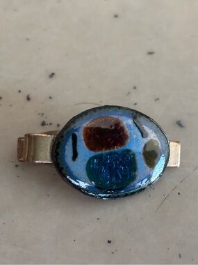 Enamel and Copper 60s Tie Clip